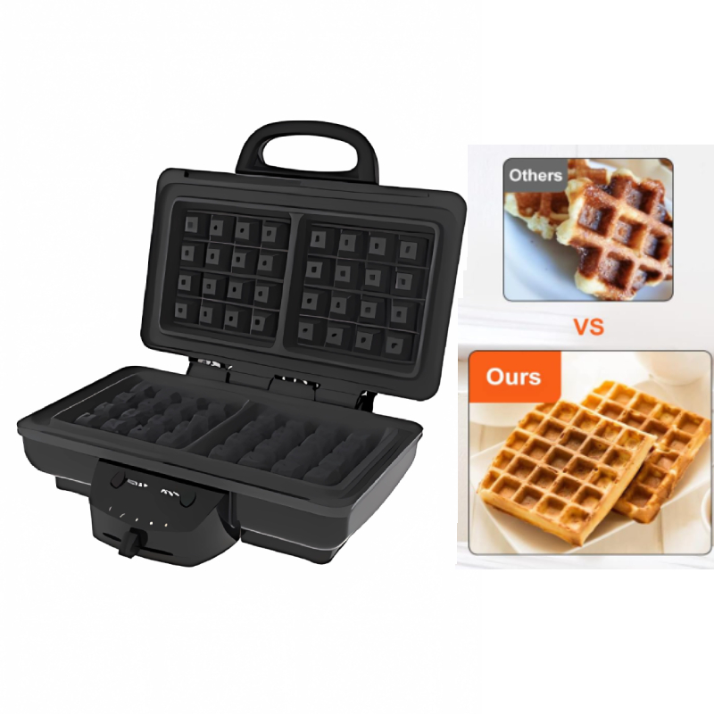 2 slice stainless steel egg electric waffle maker